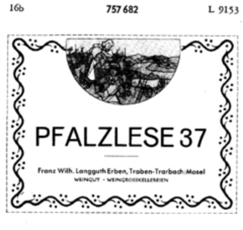 PFALZLESE 37 Logo (DPMA, 17.01.1961)