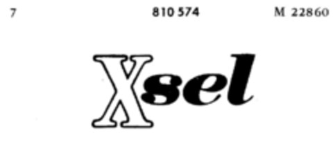 X sel Logo (DPMA, 06/23/1964)