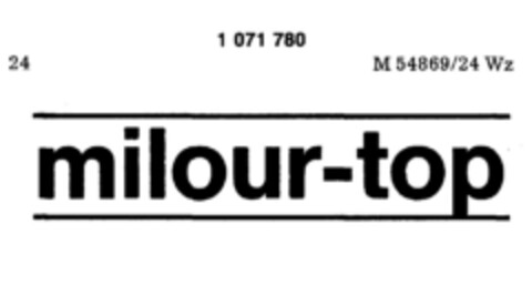 milour-top Logo (DPMA, 05.06.1984)