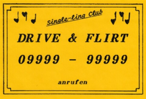 DRIVE & FLIRT Single-ling Club Logo (DPMA, 30.12.1993)