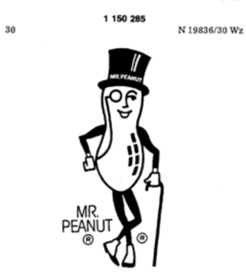 MR. PEANUT Logo (DPMA, 07/24/1985)