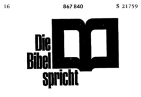 Die Bibel spricht Logo (DPMA, 02.01.1969)