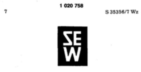 SEW Logo (DPMA, 09.09.1980)