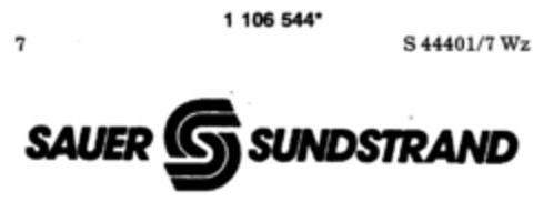 SAUER SUNDSTRAND Logo (DPMA, 02/10/1987)