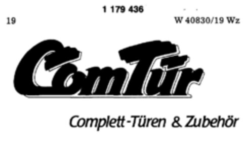 ComTür Complett-Türen & Zubehör Logo (DPMA, 17.09.1990)