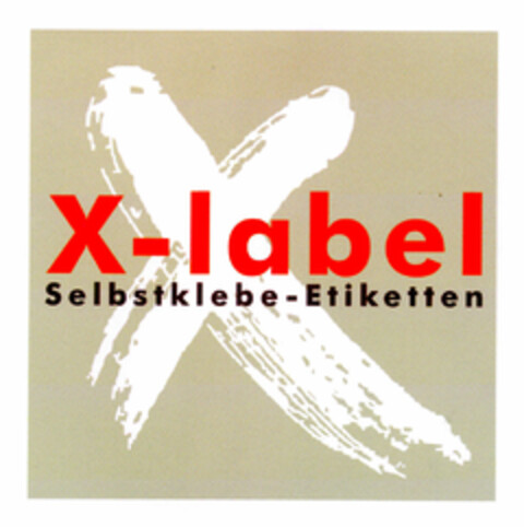 X-label Selbstklebe-Etiketten Logo (DPMA, 25.10.2000)