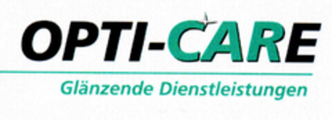 OPTI-CARE Glänzende Dienstleistungen Logo (DPMA, 14.12.2000)