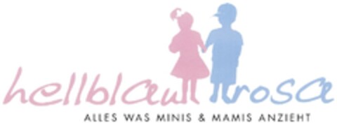 hellblau rosa ALLES WAS MINIS & MAMIS ANZIEHT Logo (DPMA, 26.03.2009)