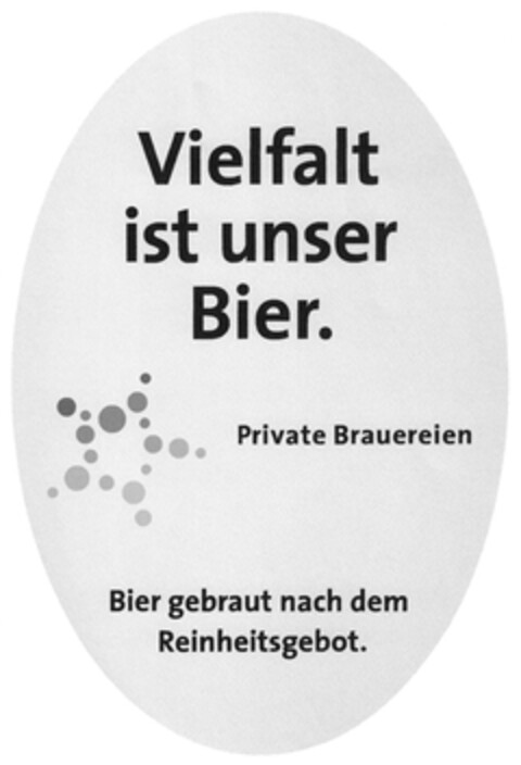 Vielfalt ist unser Bier. Private Brauereien Bier gebraut nach dem Reinheitsgebot. Logo (DPMA, 08.10.2012)