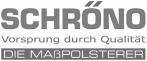 SCHRÖNO Vorsprung durch Qualität DIE MAßPOLSTERER Logo (DPMA, 07.11.2014)