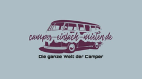 camper-einfach-mieten.de Die ganze Welt der Camper Logo (DPMA, 01/05/2021)