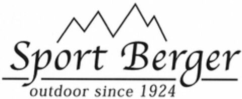 Sport Berger outdoor since 1924 Logo (DPMA, 12/03/2003)