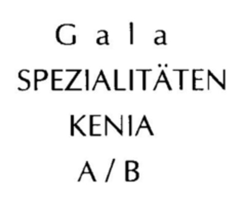 Gala SPEZIALITÄTEN KENIA A/B Logo (DPMA, 07.01.1998)