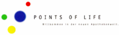 POINTS OF LIFE Willkommen in der neuen Apothekenwelt Logo (DPMA, 26.08.1999)