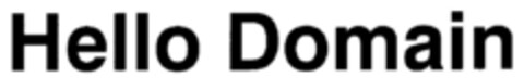 Hello Domain Logo (DPMA, 11/10/1999)