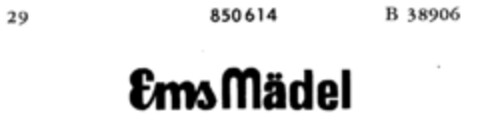 Ems Mädel Logo (DPMA, 14.09.1967)