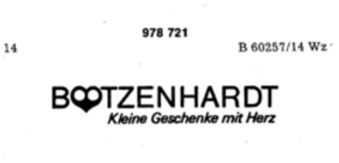 BOTZENHARDT Kleine Geschenke mit Herz Logo (DPMA, 23.03.1978)