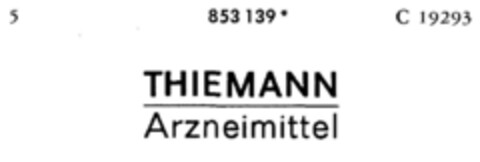 THIEMANN Arzneimittel Logo (DPMA, 24.09.1968)