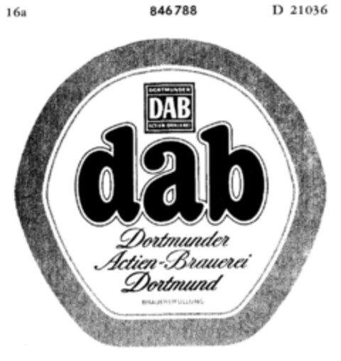 dab Dortmunder Actien-Brauerei Dortmund Logo (DPMA, 31.05.1967)