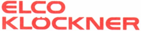 ELCO KLÖCKNER Logo (DPMA, 15.11.1993)