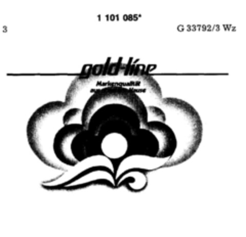 gold-line Markenqualität aus unserem Hause Logo (DPMA, 11/25/1986)