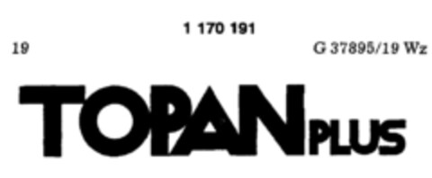 TOPAN PLUS Logo (DPMA, 31.03.1990)