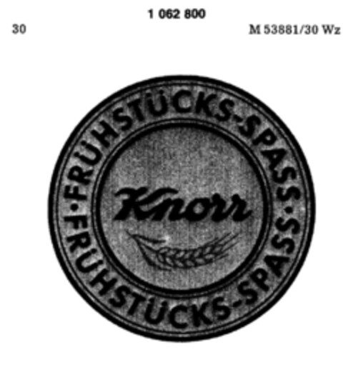 Knorr Frühstücks-Spass Logo (DPMA, 12.11.1983)