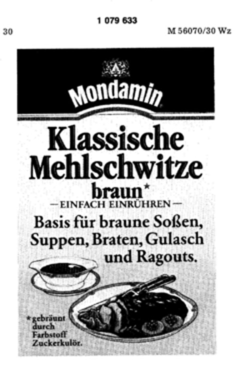 Mondamin Klassische Mehlschwitze braun Logo (DPMA, 02.02.1985)