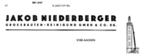 JAKOB NIEDERBERGER GROSSBAUTEN - REINIGUNG GMBH & CO.KG. Logo (DPMA, 02.04.1979)