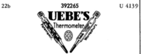 UEBE'S Thermometer Logo (DPMA, 04.07.1928)