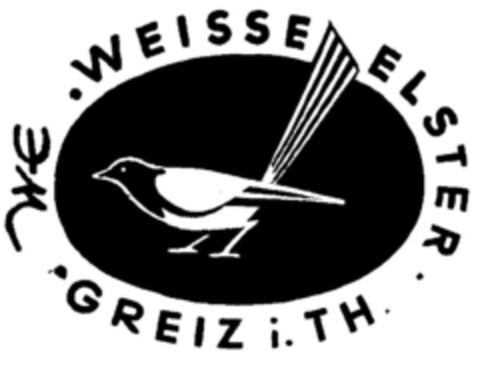 WE   WEISSE ELSTER   GREIZ i. TH. Logo (DPMA, 19.03.1990)