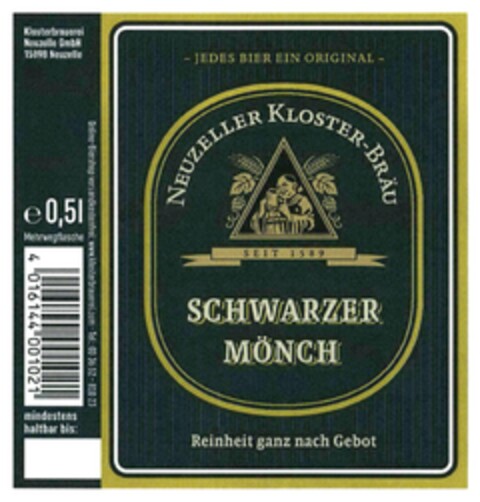 SCHWARZER MÖNCH Logo (DPMA, 07/26/2018)