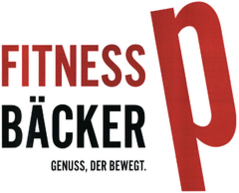 p FITNESS BÄCKER GENUSS, DER BEWEGT. Logo (DPMA, 04/08/2024)