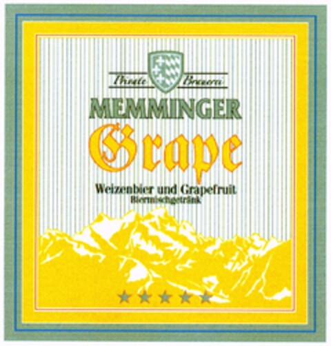 Private Brauerei MEMMINGER Grape Weizenbier und Grapefruit Biermischgetränk Logo (DPMA, 16.05.2007)