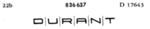 DURANT Logo (DPMA, 10.10.1964)