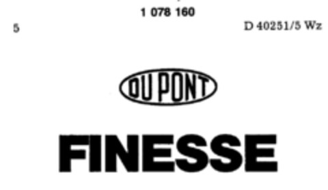 DU PONT FINESSE Logo (DPMA, 17.10.1984)