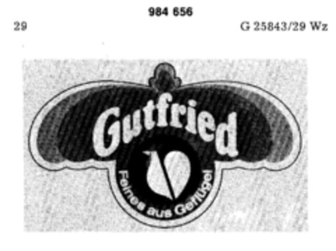 Gutfried Feines aus Geflügel Logo (DPMA, 02/18/1978)