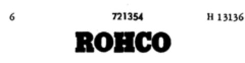 ROHCO Logo (DPMA, 25.04.1957)