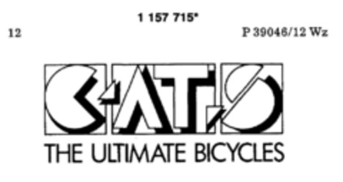 CATS THE ULTIMATE BICYCLES Logo (DPMA, 25.01.1990)