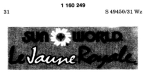 sun WORLD Le Jaune Royale Logo (DPMA, 25.11.1989)
