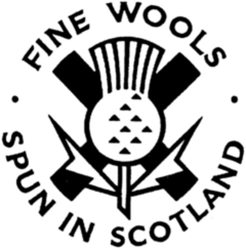 FINE WOOLS SPUN IN SCOTLAND Logo (DPMA, 07/30/1990)