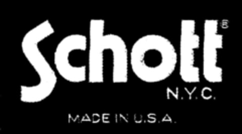 Schott N.Y.C. MADE IN U.S.A Logo (DPMA, 07.02.1990)