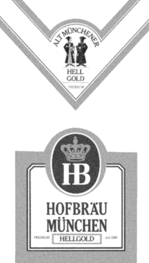 ALT MÜNCHENER HELL GOLD HOFBRÄU MÜNCHEN Logo (DPMA, 02.12.1991)