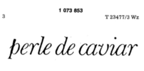 perle de caviar Logo (DPMA, 05/23/1984)