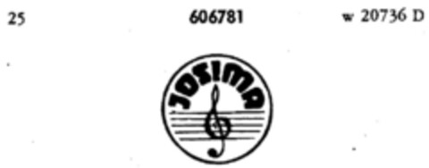 JOSIMA Logo (DPMA, 02.08.1949)