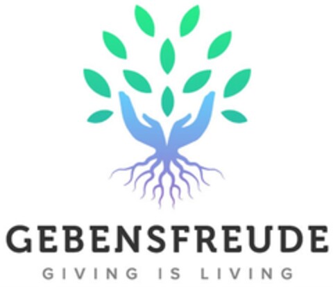 GEBENSFREUDE GIVING IS LIVING Logo (DPMA, 28.06.2018)