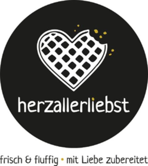 herzallerliebst frisch & fluffig mit Liebe zubereitet Logo (DPMA, 11/30/2019)