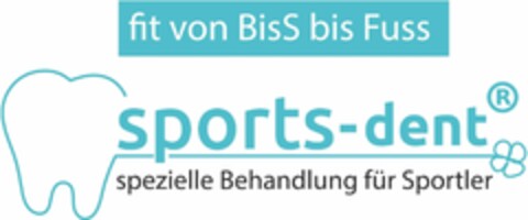 fit von BisS bis Fuss sports-dent spezielle Behandlung für Sportler Logo (DPMA, 18.01.2022)