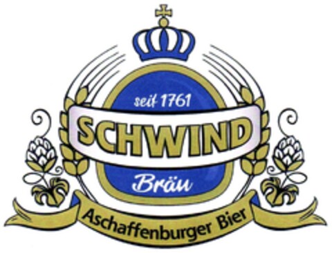 seit 1761 SCHWIND Bräu Aschaffenburger Bier Logo (DPMA, 06/01/2007)