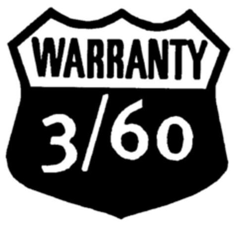 WARRANTY 3/60 Logo (DPMA, 17.02.1998)